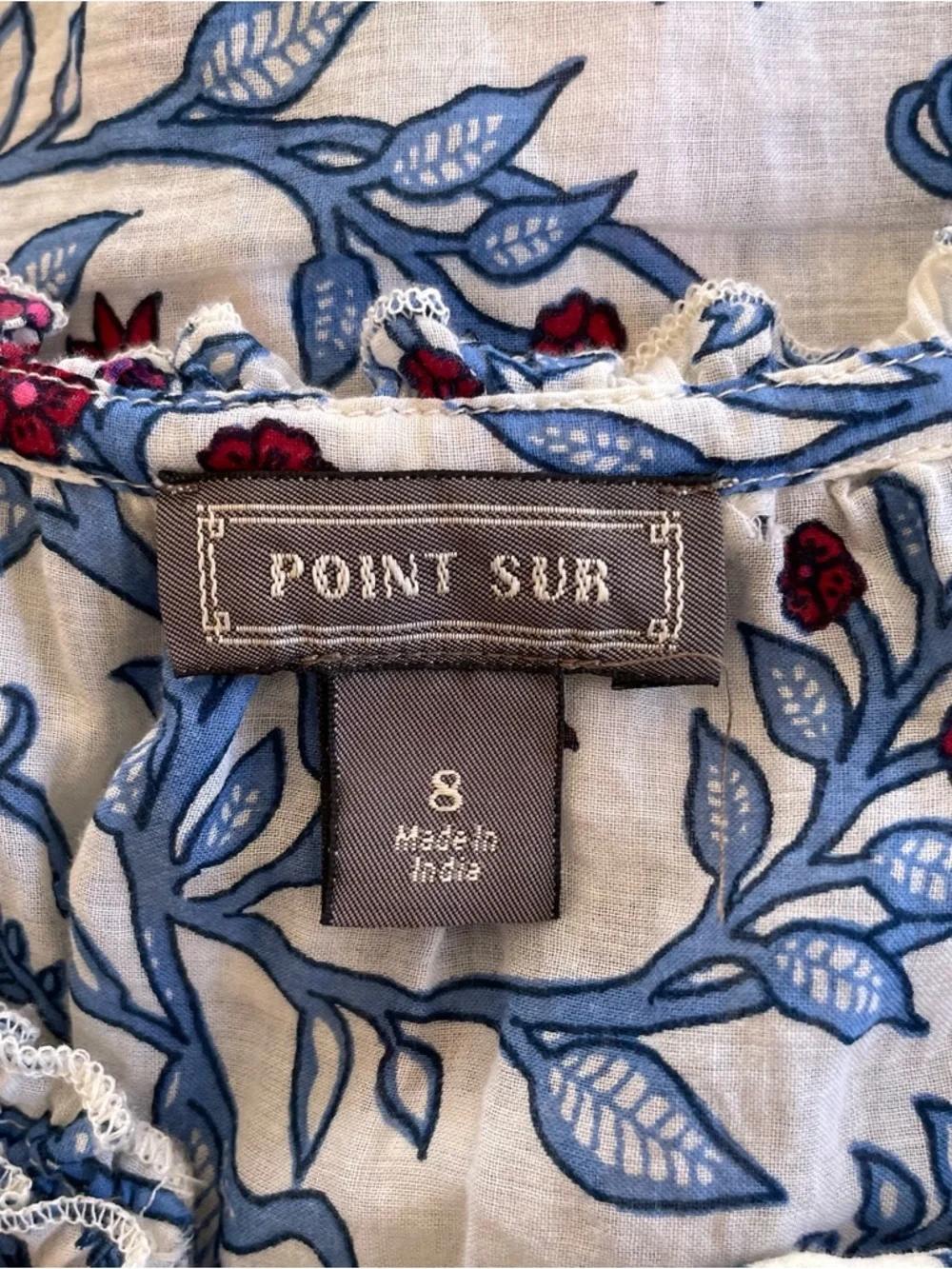 Point Sur by J. Crew Sleeveless Ruffle Detail Top Size 8 EUC - Picture 14 of 15